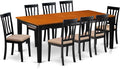 East West Furniture QUAN9-BCH-C 9 Piece Kitchen Table Set Includes a Rectangle by EastWestFurniture