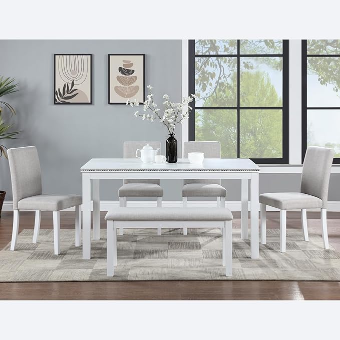 KEIKI 6-Piece Standard Height Dining Table Set - Image 2
