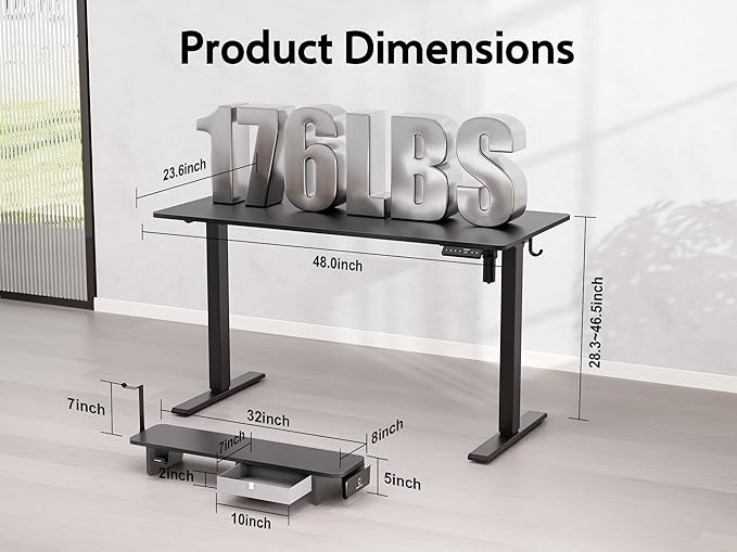 48x24 Inches Electric Standing Desk - Image 3