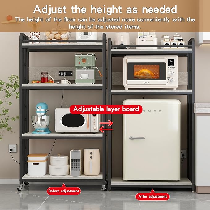 Adjustable 4-Tier Heavy Duty Kitchen Baker's Rack - Image 4