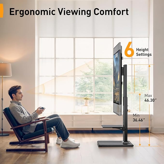 Perlegear Floor TV Stand with Mount - Image 3