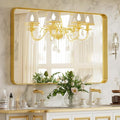 Bathroom Mirror 24x32 inch, Modern Round Corner Bathroom Vanity Mirror by VooBang