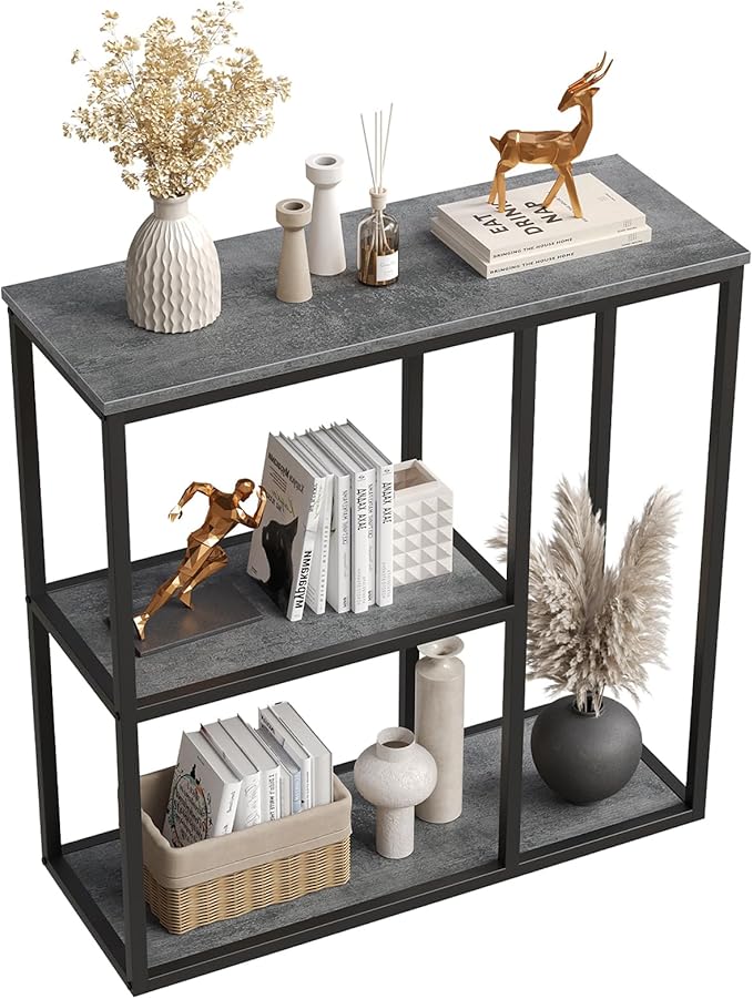 WOHOMO Console Table, 12 Inch Narrow Entryway Table by WOHOMO