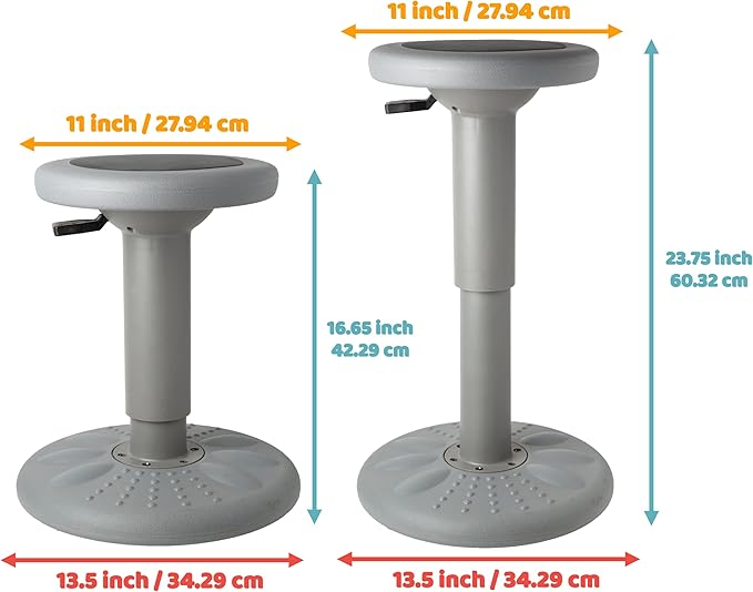 ActiveChairs Adjustable Wobble Stool, Flexible Classroom Seating, Improves Focus - Image 2