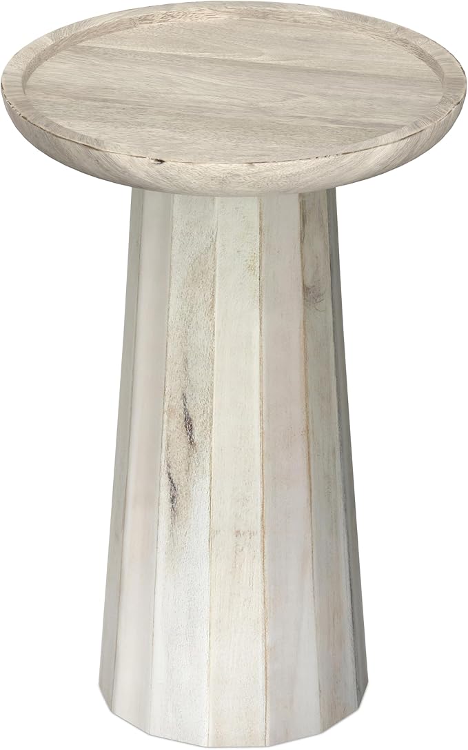 SIMPLIHOME Dayton SOLID MANGO WOOD 13 inch Wide Round Contemporary Wooden - Image 7