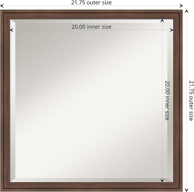 Amanti Art Brown Bathroom Mirror - Image 4
