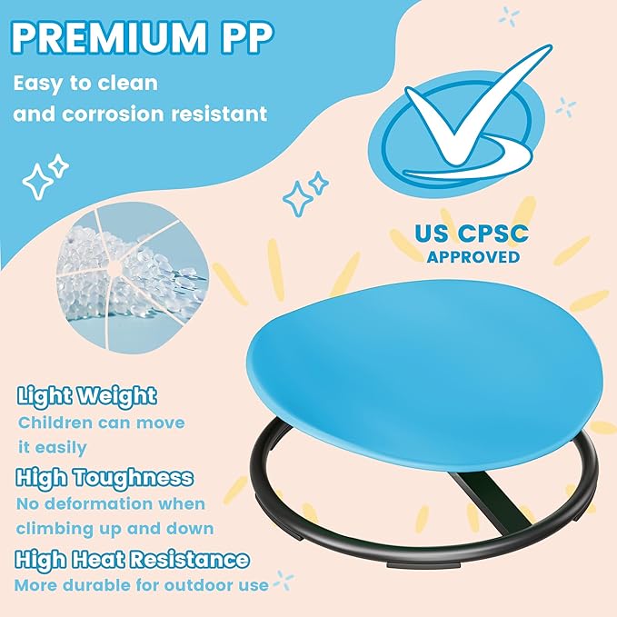21" L × 19" W Large Size Spinning Chair - Image 4