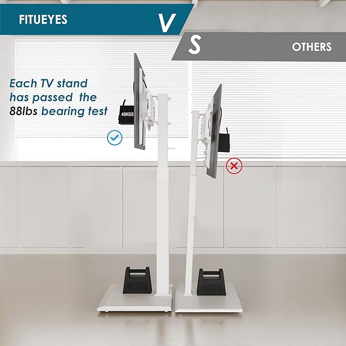 FITUEYES Iron Base Universal Floor TV Stand - Image 4