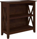 Bush Furniture Key West Small 2 Shelf Bookcase in Bing Cherry, Compact Home by BushHome