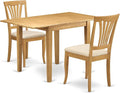 East West Furniture NDAV3-OAK-C 3 Piece Dining Room Table Set Contains a by EastWestFurniture