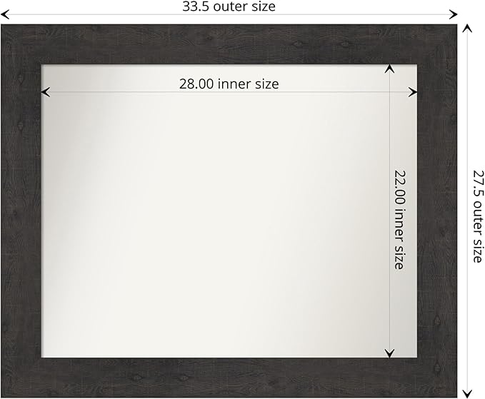 Amanti Art White Bathroom Mirror - Image 4