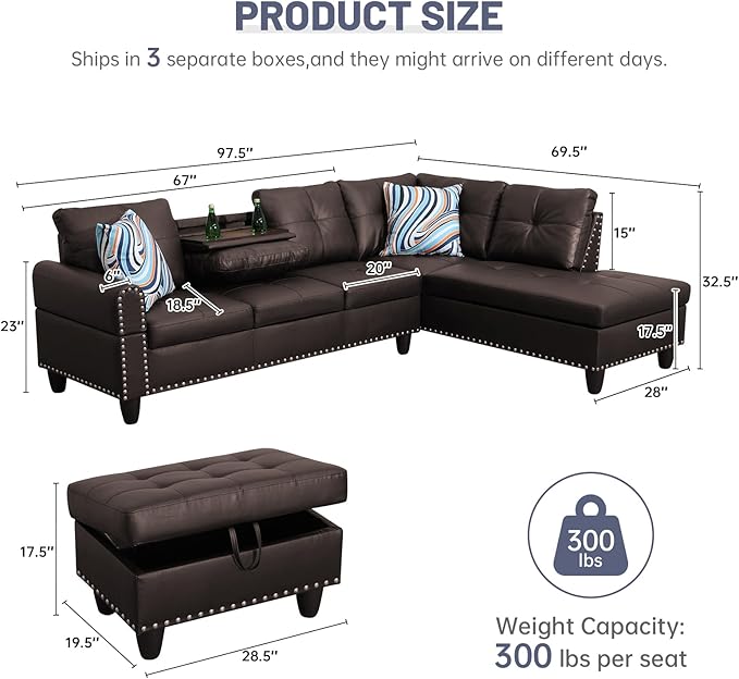 L Shaped Modular Sectional Sofa - Image 2
