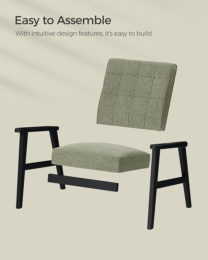 SONGMICS Accent Leisure Chair, Mid-Century Modern Arm Chair - Image 7