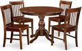 East West Furniture HBNF5-MAH-W 5 Piece Kitchen Table Set by EastWestFurniture