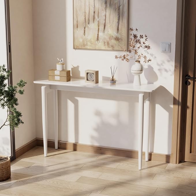 Wood Console Table Walnut Entryway Table, Thin Console Table, Sofa Tables - Image 5
