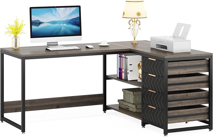 Tribesigns L Shaped Computer Desk - Image 9