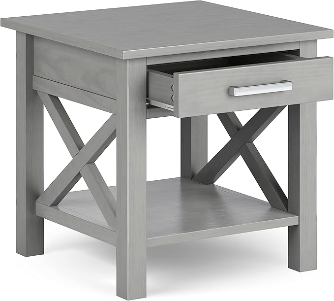 SIMPLIHOME Kitchener SOLID WOOD 21 Inch Wide Square Contemporary End Side Table - Image 4