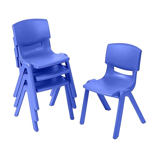 ECR4Kids 14in Plastic School Stack Chair, Classroom Furniture by ECR4Kids