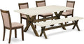 East West Furniture X727MZ716-6 6 Piece Dinette Set Contains a Rectangle Dining by EastWestFurniture