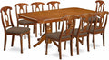 East West Furniture NANA9-SBR-C 9 Piece Kitchen Table Set Includes a Rectangle by EastWestFurniture