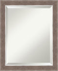 Amanti Art Brown Wall Mirror 24x20 Noble Mocha Rectangle Bathroom Mirror by AmantiArt