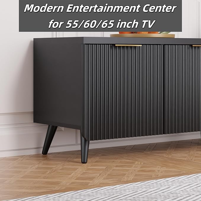 TV Stand for Living Room, Fluted Television Cabinet - Image 6