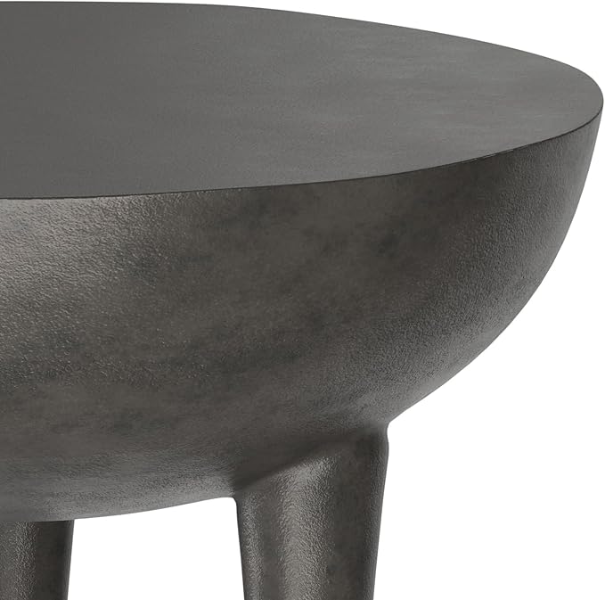 SIMPLIHOME Otto Cast Aluminum Side Table in Graphite, 21-inch Round, - Image 10