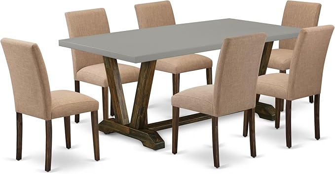 East West Furniture V797AB747-7 7 Piece Kitchen Table Set Consist of a by EastWestFurniture