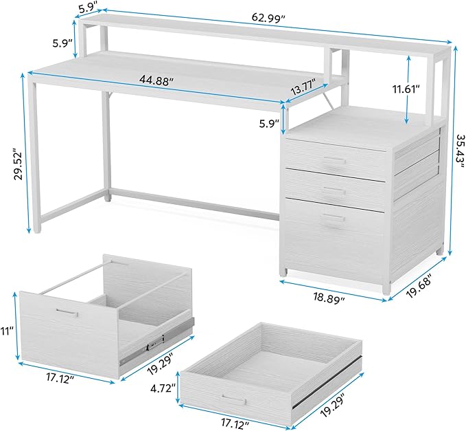 Tribesigns 63 Inch Computer Desk - Image 2