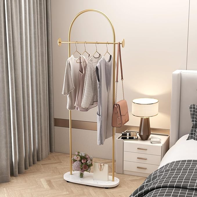 Gold Clothing Rack, Modern Clothes Rack - Image 5
