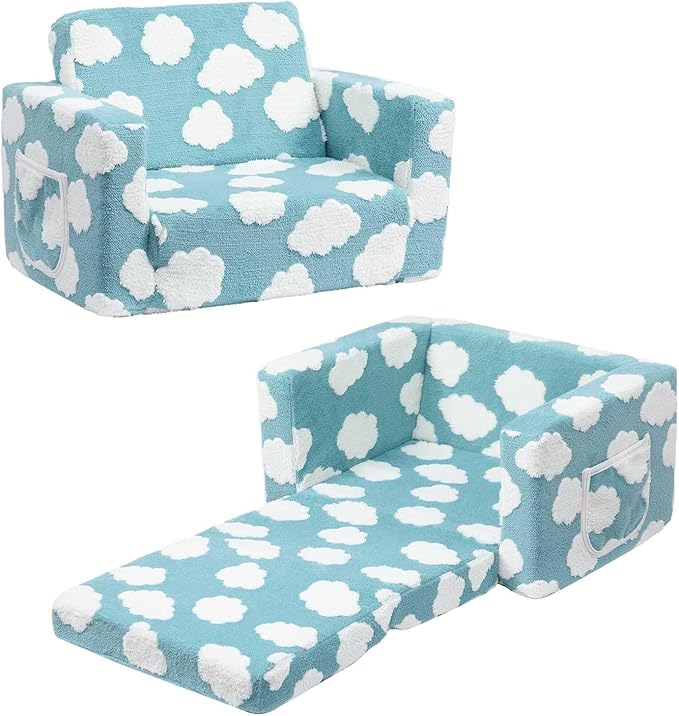 ALIMORDEN Kids 2-in-1 Flip Out Ultra-Soft Snuggle Foam Filled Chair by ALIMORDEN