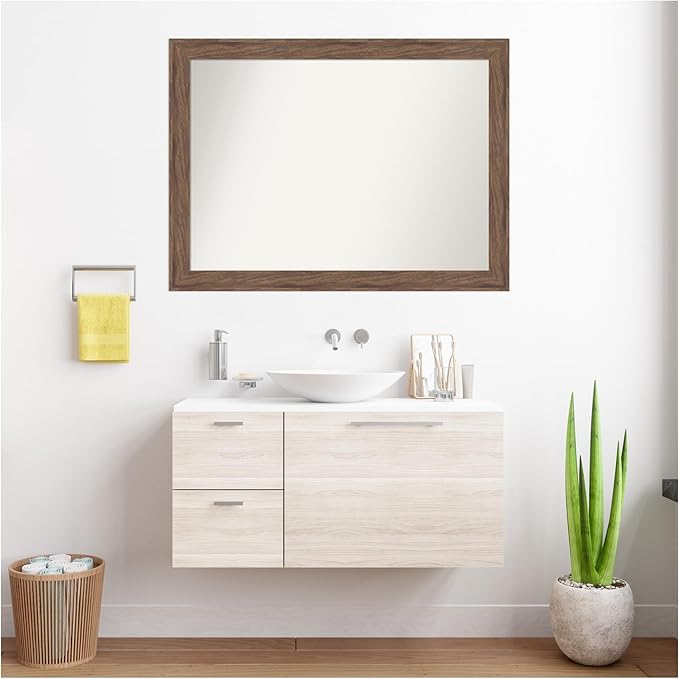 Amanti Art Brown Bathroom Mirror - Image 6