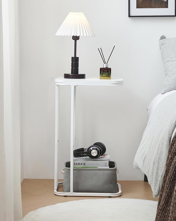 C Shaped End Table Set of 2, Small Side Table - Image 5