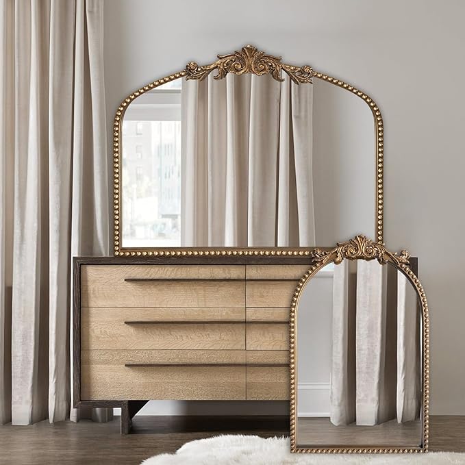 Baroque Arch Mirror for Living Room Wall, Bedroom Decor - Image 9