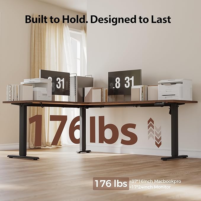Agilestic 75 Inch L Shaped Standing Desk Adjustable Height, Corner Standing Desk - Image 6