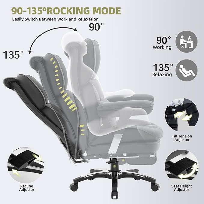 Efomao Big and Tall Office Chair - Image 4