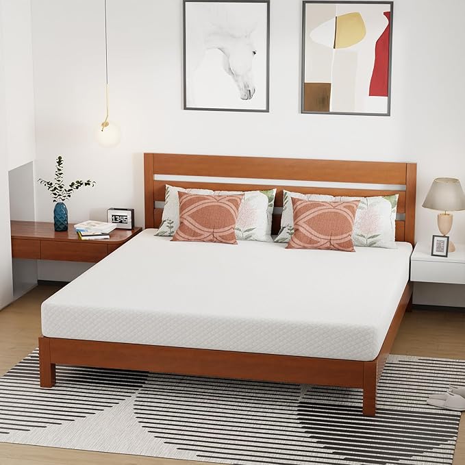 FDW | 8 Inch King Mattress | Medium Firm | Gel Memory Foam Mattress | White | - Image 2