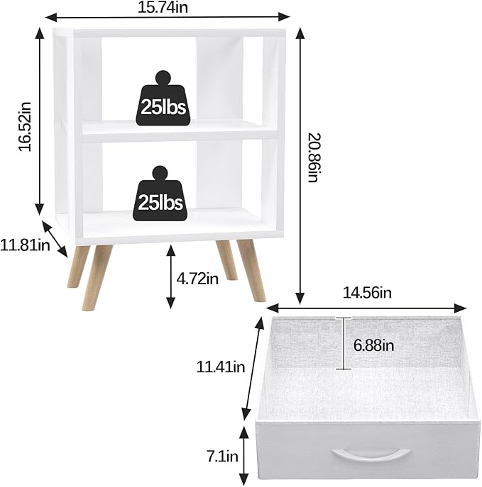 Night Stand, Nursery Side Table - Image 2
