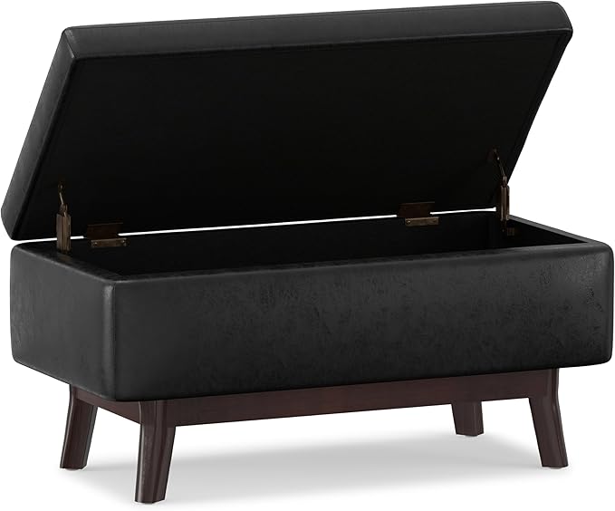 SIMPLIHOME Owen 36 inch Wide Mid Century Modern Small Rectangular Storage - Image 4