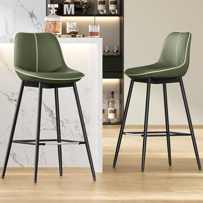 VASAGLE Bar Stools Set of 2, Bar Height Bar Stools by VASAGLEbySONGMICSHOME