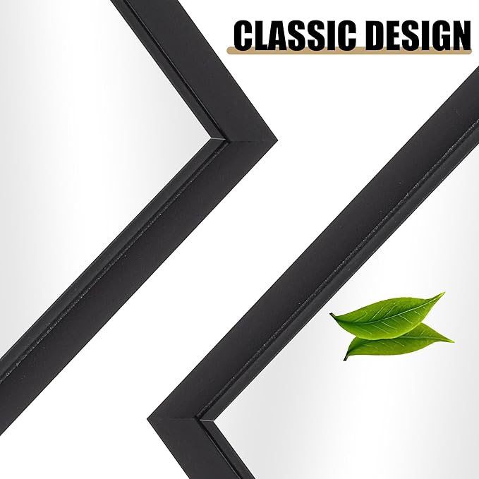 Black Bathroom Mirror for Wall, 30x48 Inch Rectangle Mirrors - Image 6