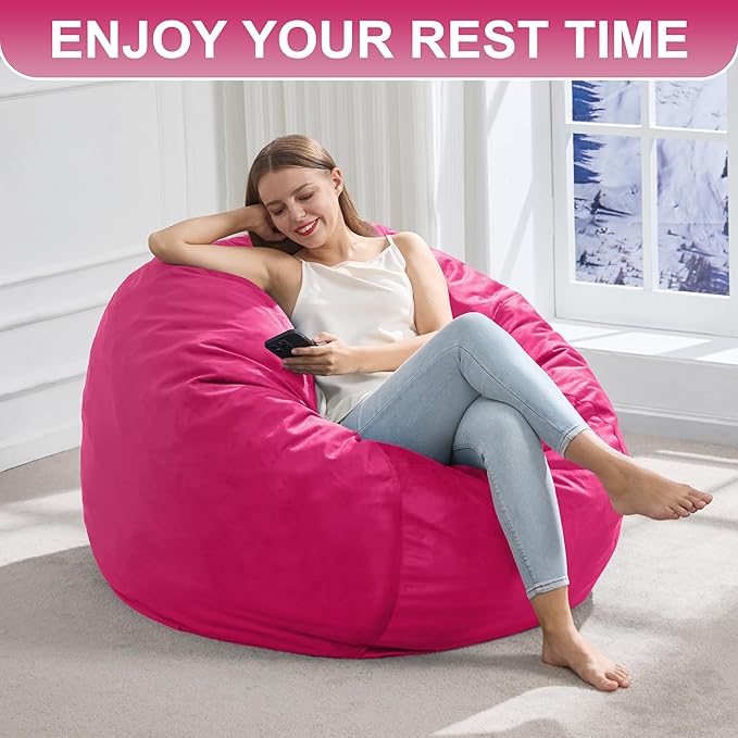 Hobestluk 3FT Bean Bag Chair Giant Bean Bag Chairs - Image 7