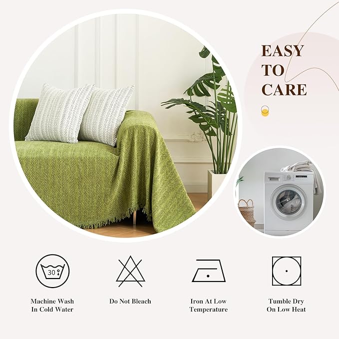 Nobildonna Sofa Cover Washable Soft Thicken Chenille Couch Cover - Image 6