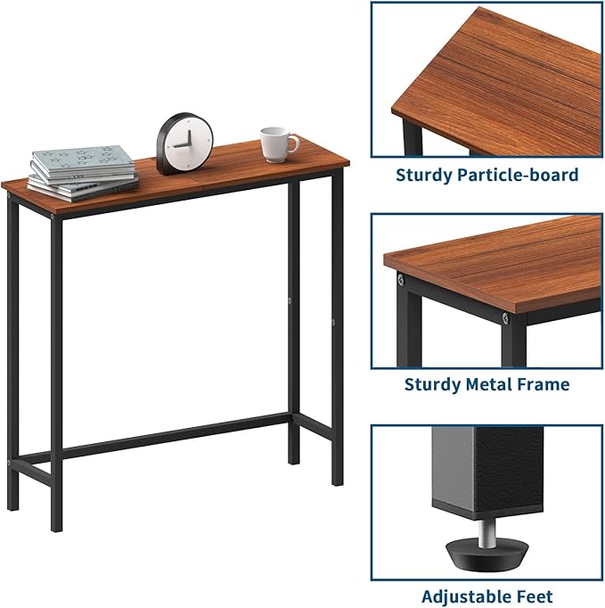 HollyHOME Narrow Console Table, 29.5" Slim Entryway Table, Sofa Stand, Hallway - Image 4