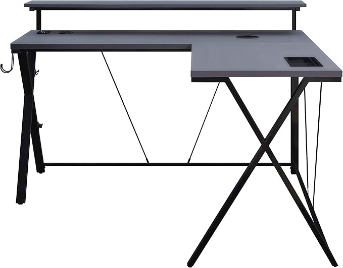 OSP Home Furnishings Checkpoint Battlestation L Shaped Gaming Desk - Image 5