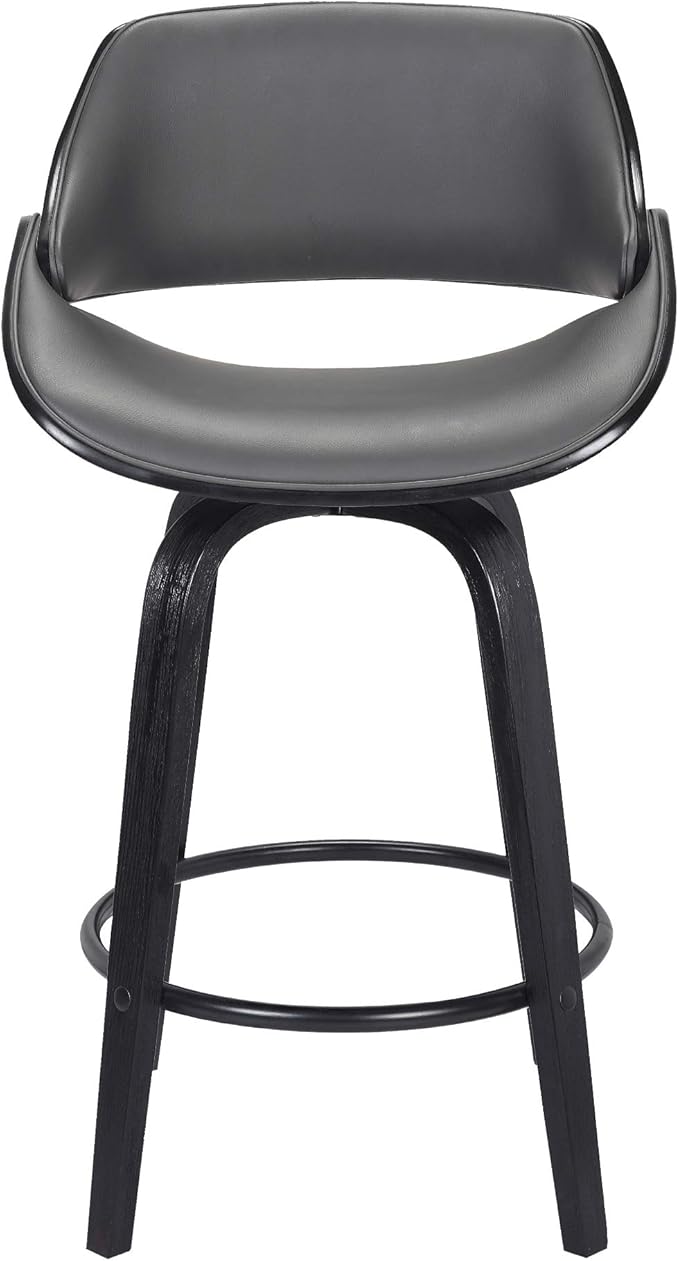 Mona Faux Leather Swivel Barstool - Image 3