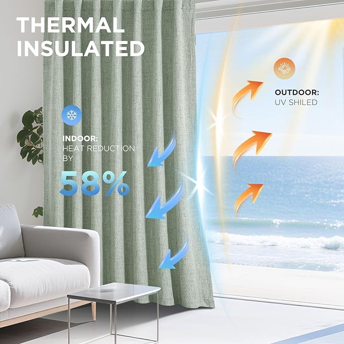 Joydeco 100% Blackout Curtains for Bedroom - Image 4