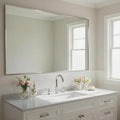 27x40 Inch Nickel Bathroom Mirror by Bonverre