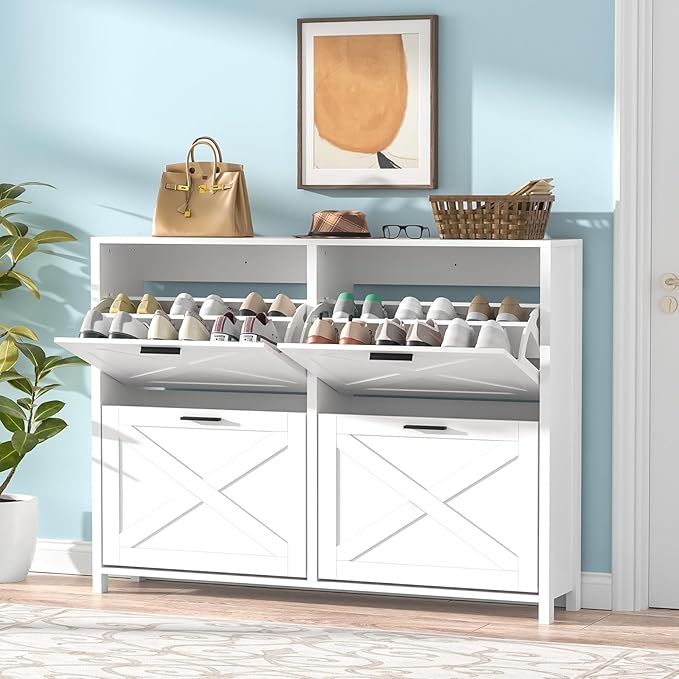 47" W Large Shoe Storage Cabinet by Unknown