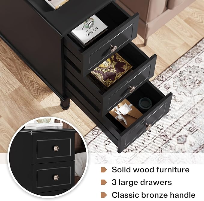 Tribesigns Solid Wood End Table, Fully Assembled Narrow Side Table - Image 7